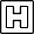 Hospital Sign Square Icon from Ultimate Light Set