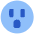 Electricity Outlet Icon from Plump Flat Set