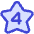 Hotel Four Star Icon from Core Duo Set