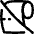 No Toilet Paper Slash Icon from Flex Line Set