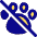 Pet Paw Not Allowed Icon from Plump Pop Set