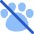 Pet Paw Not Allowed Icon from Plump Flat Set