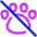 Pet Paw Not Allowed Icon from Plump Neon Set