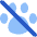 Pet Paw Not Allowed Icon from Core Flat Set