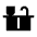 Countertops Fill Icon from Sharp Fill - Material Symbols Set