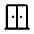 Door Sliding Icon from Rounded Line - Material Symbols Set