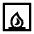 Fireplace Icon from Sharp Line - Material Symbols Set