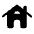 House Fill Icon from Rounded Fill - Material Symbols Set