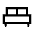 King Bed Icon from Sharp Line - Material Symbols Set