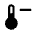 Thermometer Loss Fill Icon from Sharp Fill - Material Symbols Set