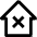 Real Estate Cross Remove Icon from Nova Line Set