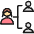 Human Resources Hierarchy Woman Icon from Ultimate Colors Set