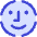 Face Scan Circle Icon from Core Duo Set