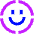 Face Scan Circle Icon from Sharp Neon Set
