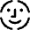 Face Scan Circle Icon from Core Line Set