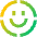 Face Scan Circle Icon from Sharp Gradient Set