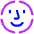Face Scan Circle Icon from Plump Neon Set