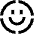 Face Scan Circle Icon from Sharp Line Set