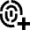 Fingerprint Add Icon from Sharp Solid Set