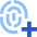 Fingerprint Add Icon from Sharp Flat Set