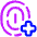 Fingerprint Add Icon from Plump Neon Set