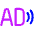 Audio Description Icon from Plump Neon Set