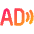 Audio Description Icon from Plump Gradient Set
