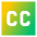 Closed Captions Square Icon from Sharp Gradient Set