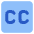 Closed Captions Square Icon from Core Flat Set
