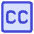 Closed Captions Square Icon from Core Duo Set