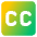 Closed Captions Square Icon from Core Gradient Set