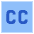Closed Captions Square Icon from Sharp Flat Set