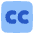 Closed Captions Square Icon from Plump Flat Set