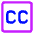 Closed Captions Square Icon from Core Neon Set
