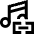 Link Background Music Icon from Sharp Line Set