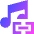 Link Background Music Icon from Sharp Gradient Set
