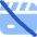 Movie Video Edit Off Disabled Icon from Flex Flat Set