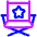 Movies Director Chair Icon from Plump Neon Set