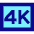 Quality 4k Icon from Sharp Pop Set
