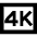 Quality 4k Icon from Sharp Remix Set