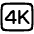 Quality 4k Icon from Plump Line Set