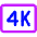 Quality 4k Icon from Core Neon Set