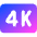 Quality 4k Icon from Core Gradient Set