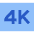 Quality 4k Icon from Sharp Flat Set