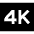 Quality 4k Icon from Sharp Solid Set