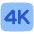 Quality 4k Icon from Plump Flat Set