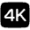 Quality 4k Icon from Plump Solid Set