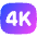 Quality 4k Icon from Flex Gradient Set