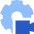 Settings Video Camera Icon from Sharp Flat Set