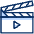 Clapboard Play Open Icon from Cyber Duotone - Free Set